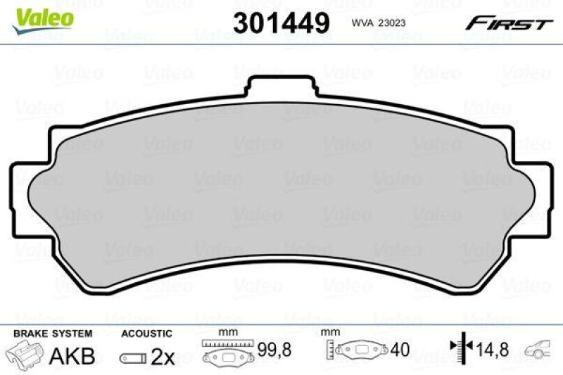 VALEO 301449 SBB-Satz FIRST