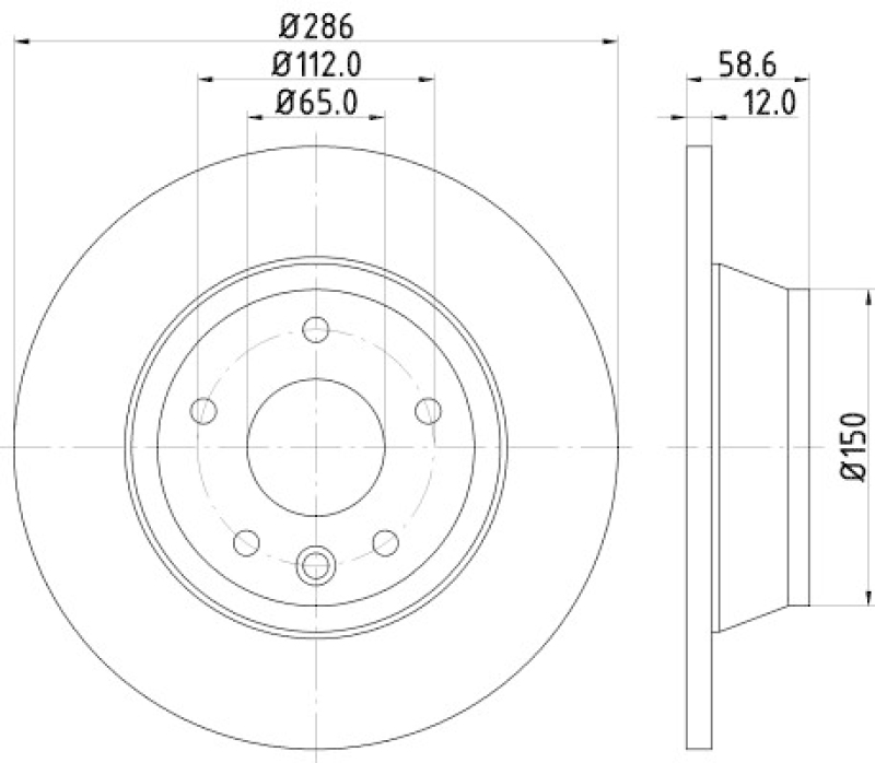 HELLA 8DD 355 113-841 Bremsscheibe 54594PRO