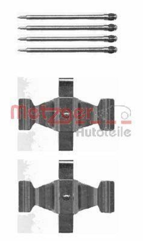 METZGER 109-1636 Zubehörsatz, Scheibenbremsbelag für MB