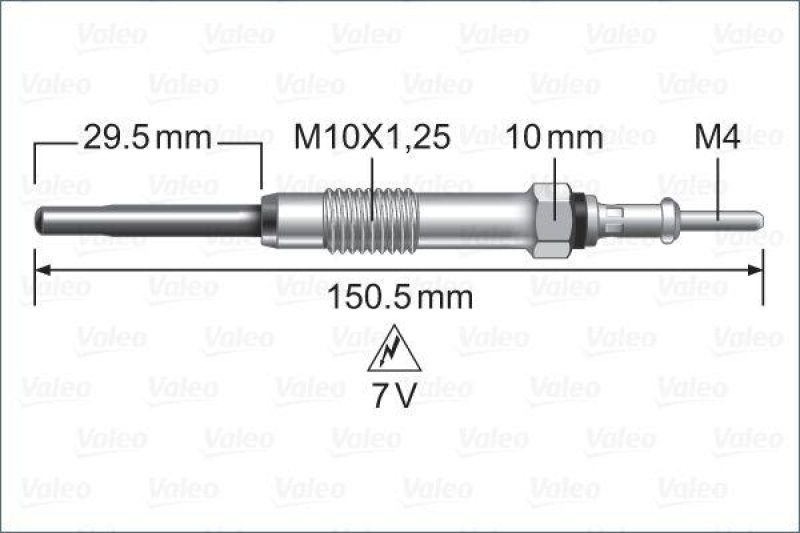 VALEO 345261 Glühkerze TOYOTA, Land Cruiser Prado