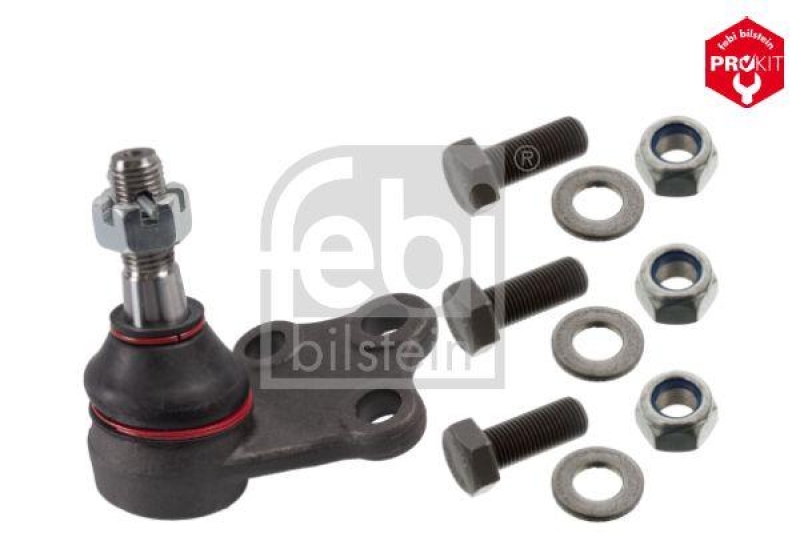 FEBI BILSTEIN 42649 Traggelenk mit Kronenmutter, Splint, Sicherungsmuttern und Schrauben für NISSAN