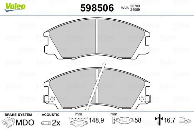 VALEO 598506 SBB-Satz PREMIUM