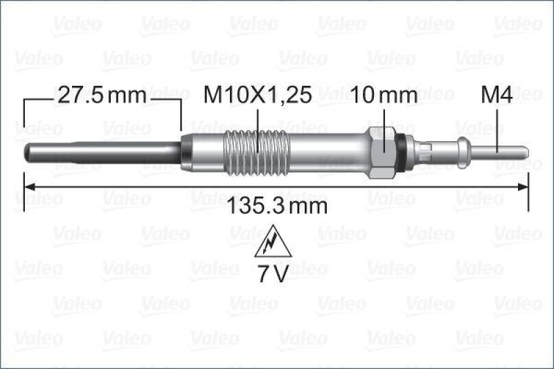 VALEO 345262 Glühkerze HYUNDAI, ix35