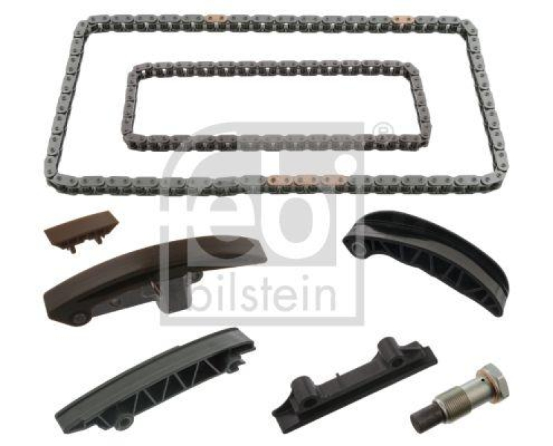 FEBI BILSTEIN 101089 Steuerkettensatz für Nockenwelle, mit Gleitschienen und Kettenspanner für VW-Audi