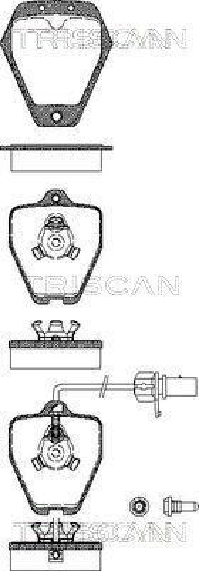 TRISCAN 8110 29031 Bremsbelag Vorne f&uuml;r Audi A6