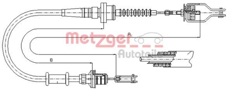 METZGER 18.0071 Seilzug, Kupplungsbetätigung für NISSAN