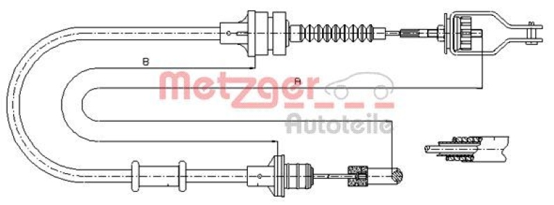 METZGER 18.0072 Seilzug, Kupplungsbetätigung für NISSAN