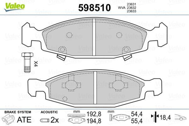 VALEO 598510 SBB-Satz PREMIUM