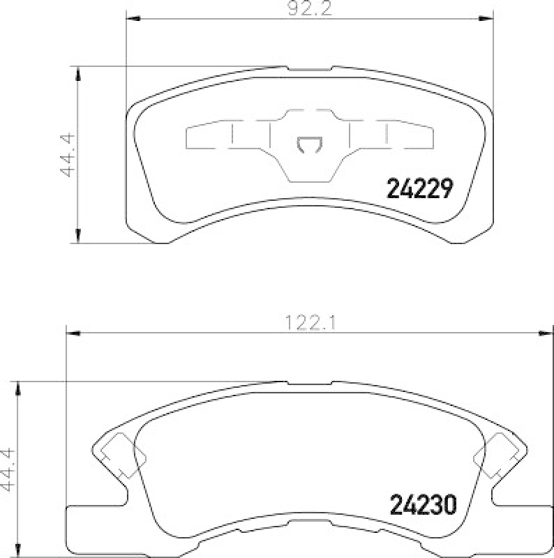 HELLA 8DB 355 012-051 Bremsbelagsatz Scheibenbremse