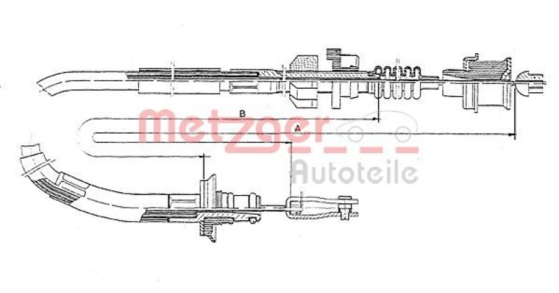 METZGER 18.162 Seilzug, Kupplungsbetätigung für HONDA