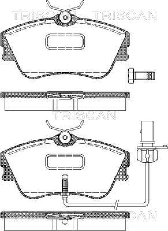 TRISCAN 8110 29034 Bremsbelag Vorne für Vw Transporter