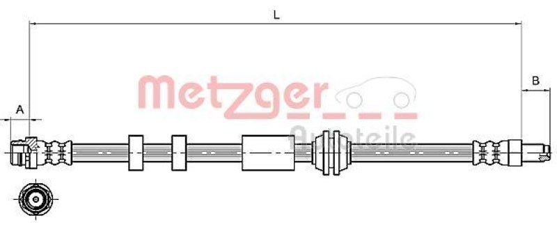 METZGER 4111216 Bremsschlauch für VOLVO VA links/rechts