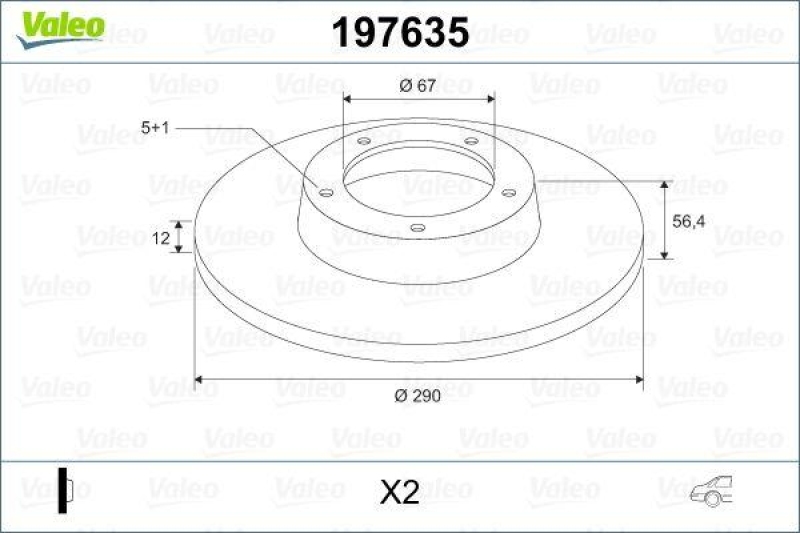 VALEO 197635 Bremsscheibe