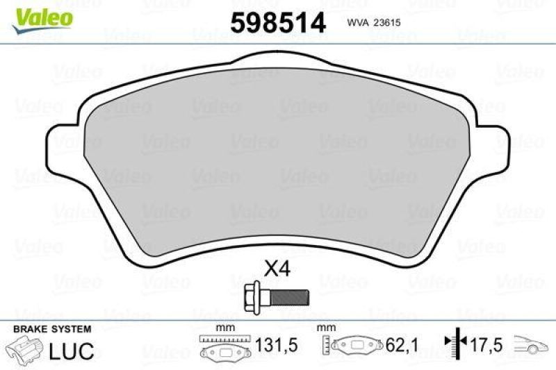 VALEO 598514 SBB-Satz PREMIUM