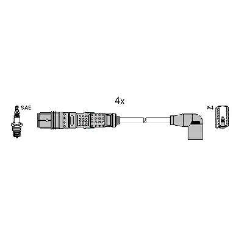 HITACHI 134959 Zündkabelsatz für SEAT u.a.