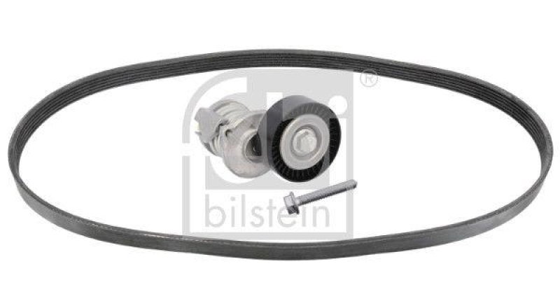 FEBI BILSTEIN 40308 Keilrippenriemensatz mit Riemenspanner und Schraube für VW-Audi