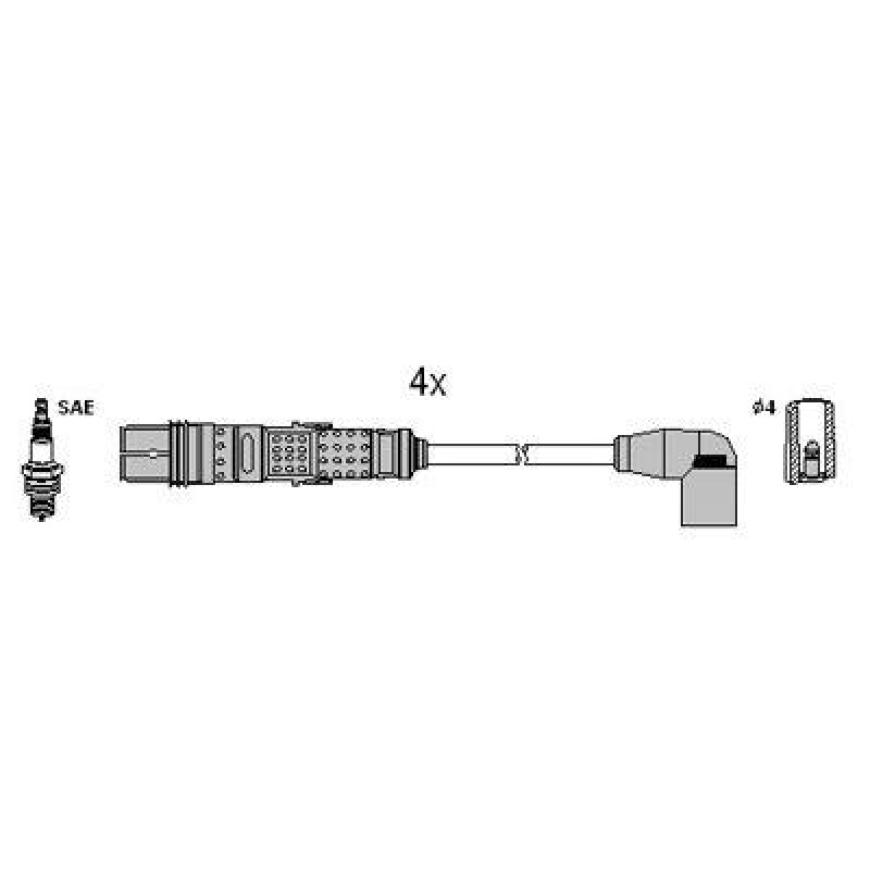 HITACHI 134961 Zündkabelsatz für AUDI u.a.