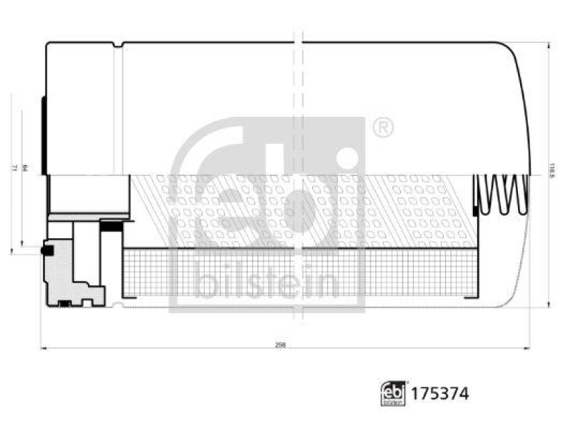 FEBI BILSTEIN 175374 Hydraulikfilter für Automatikgetriebe für New Holland