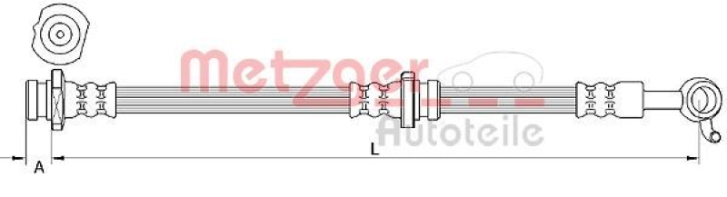 METZGER 4111252 Bremsschlauch für NISSAN VA links