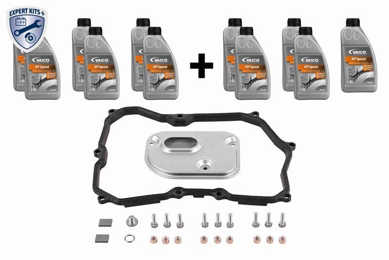 VAICO V10-3221-xxL Teilesatz, Automatikgetriebe-Ölwechsel 6-Gang (09M) - Aisin Warner Aq450 für VW