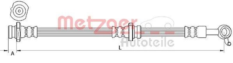 METZGER 4111252 Bremsschlauch f&uuml;r NISSAN VA links