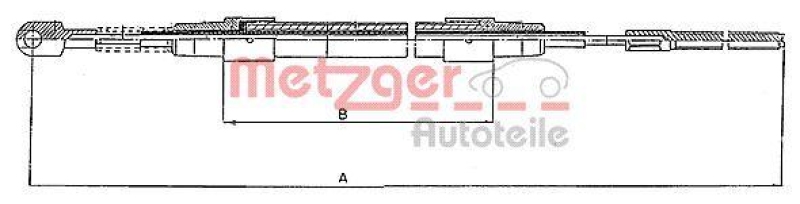 METZGER 10.423 Seilzug, Feststellbremse für BMW hinten links/rechts