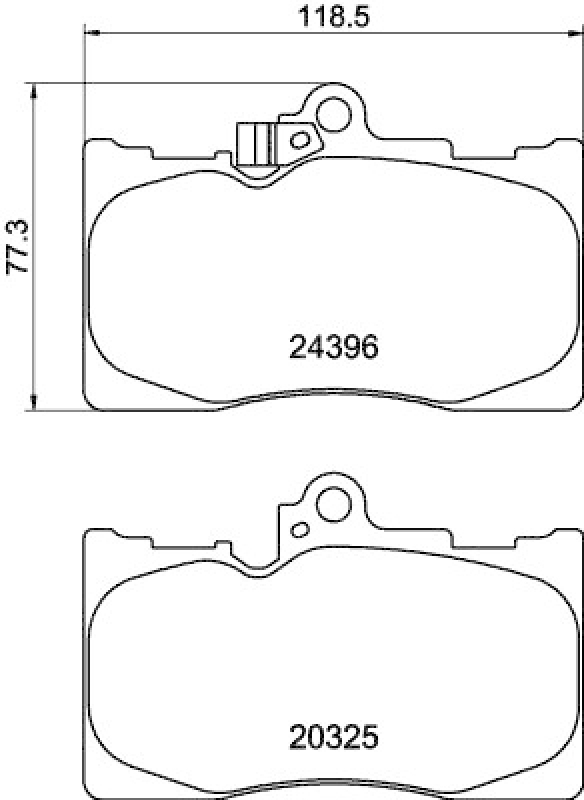 HELLA 8DB 355 012-121 Bremsbelagsatz Scheibenbremse