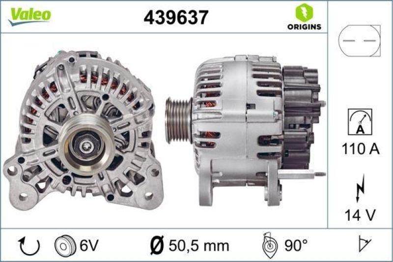 VALEO 439637 Generator Neu - ORIGINS