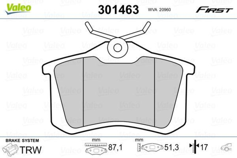 VALEO 301463 SBB-Satz FIRST