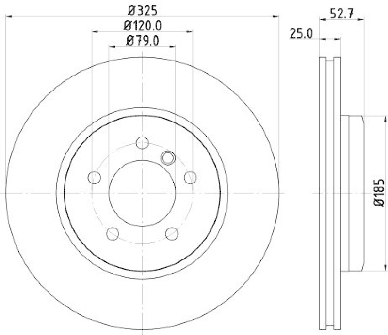 HELLA 8DD 355 127-601 Bremsscheibe für BMW