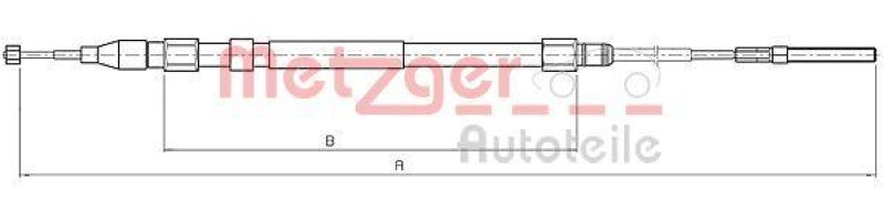 METZGER 10.4266 Seilzug, Feststellbremse