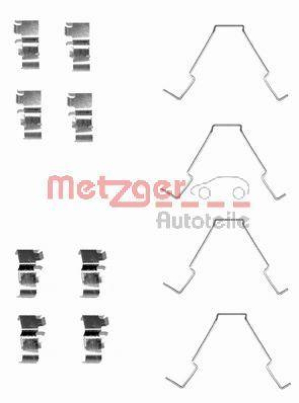 METZGER 109-1652 Zubehörsatz, Scheibenbremsbelag für KIA