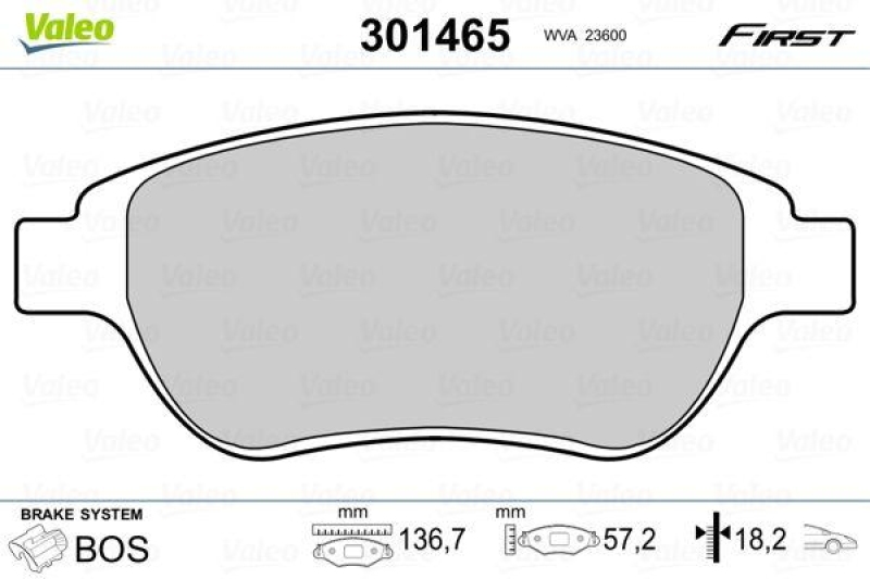 VALEO 301465 SBB-Satz FIRST