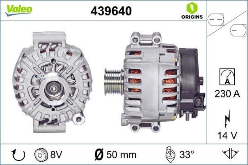 VALEO 439640 Generator Neu - ORIGINS