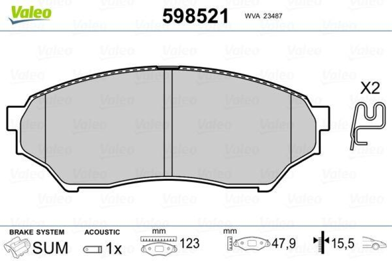 VALEO 598521 SBB-Satz PREMIUM