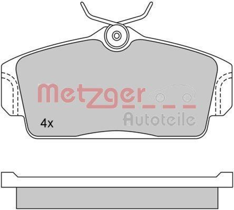 METZGER 1170125 Bremsbelagsatz, Scheibenbremse WVA 23 463