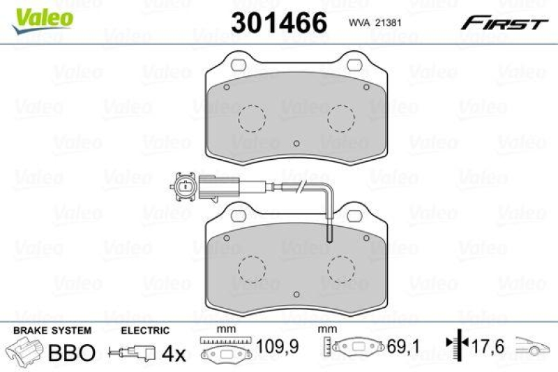 VALEO 301466 SBB-Satz FIRST