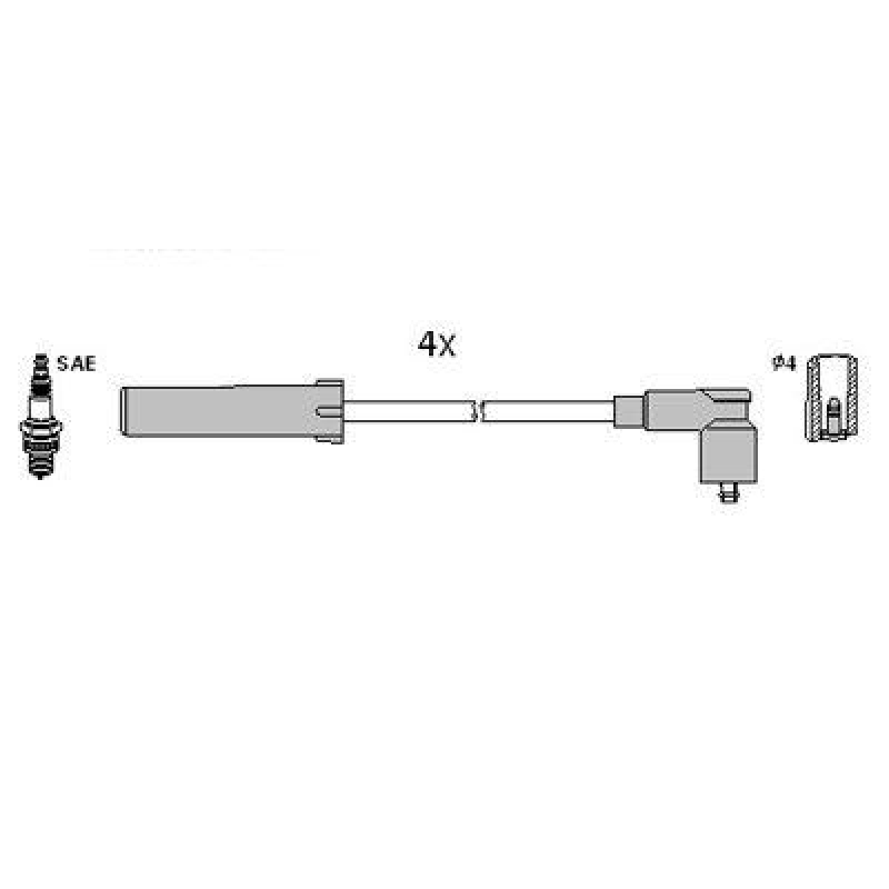 HITACHI 134980 Zündkabelsatz für DACIA u.a.