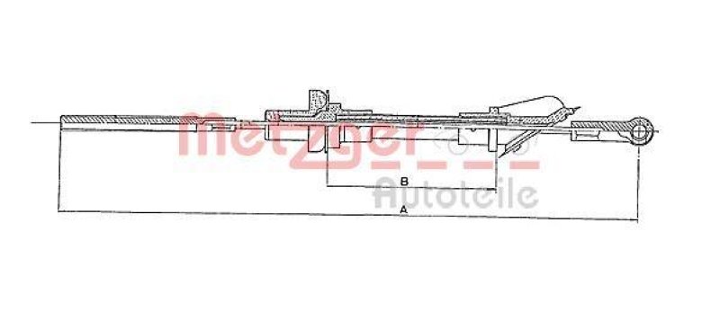 METZGER 1902.2 Seilzug, Kupplungsbetätigung für FIAT