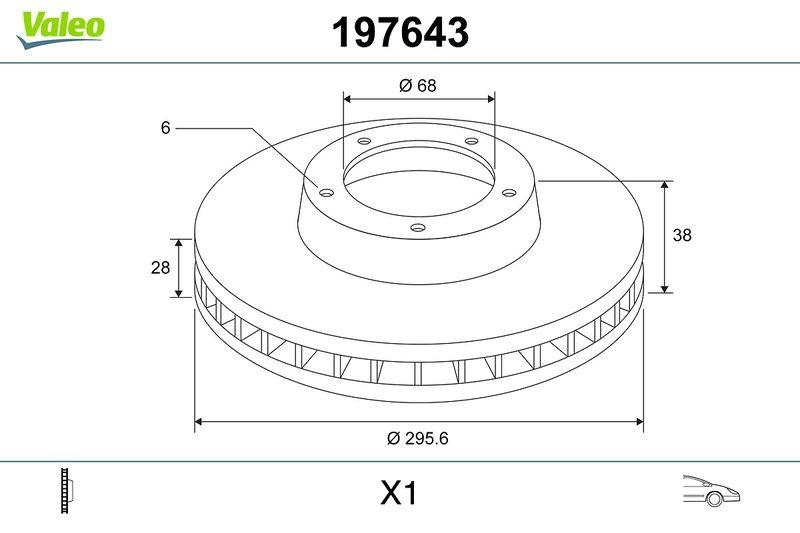 VALEO 197643 Bremsscheibe