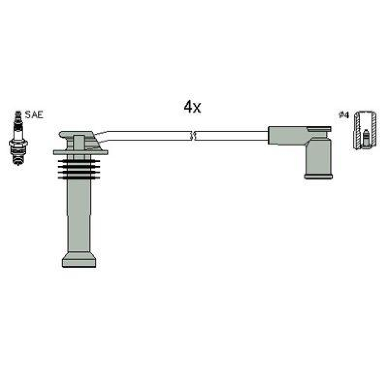 HITACHI 134988 Zündkabelsatz für FORD u.a.