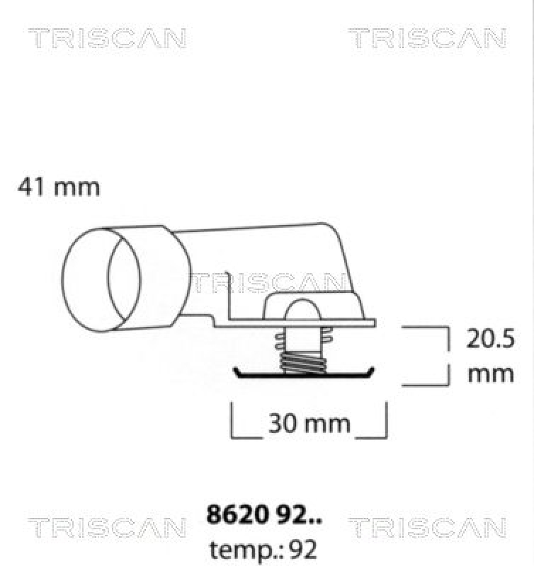 TRISCAN 8620 9292 Thermostat M. Gehäuse für Opel Calibra, Omega, Vectr