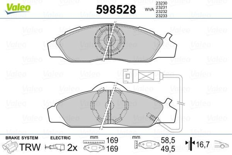 VALEO 598528 SBB-Satz PREMIUM