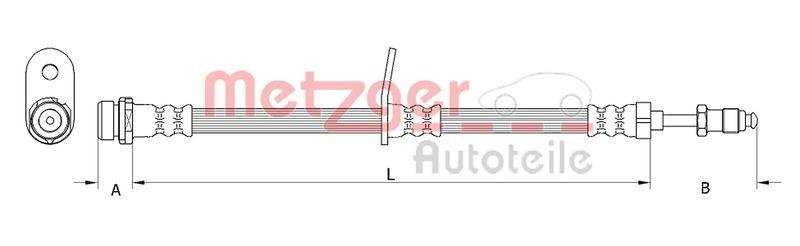 METZGER 4111360 Bremsschlauch für FORD VA links/rechts