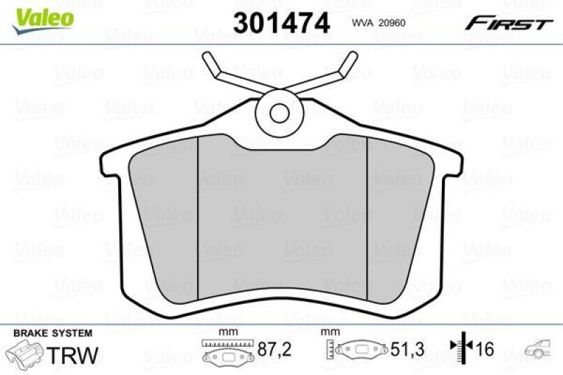 VALEO 301474 SBB-Satz FIRST