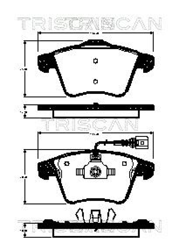 TRISCAN 8110 29055 Bremsbelag Vorne für Vw Transporter T5