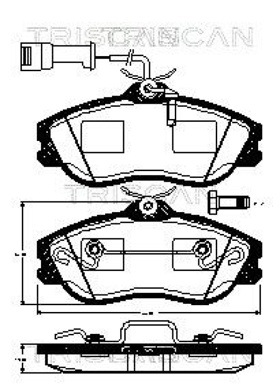 TRISCAN 8110 29057 Bremsbelag Vorne für Audi 100