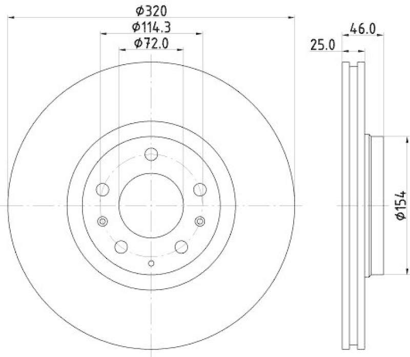 HELLA 8DD 355 114-491 Bremsscheibe 54663