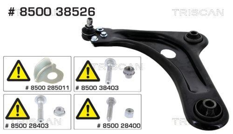 TRISCAN 8500 38526 Querlenker für Citroen C3, Ds3