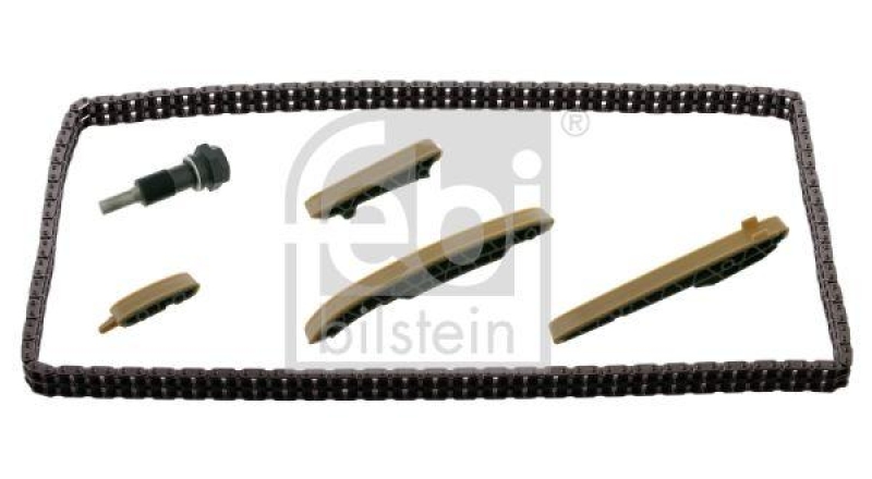 FEBI BILSTEIN 30318 Steuerkettensatz für Nockenwelle, mit Gleitschienen und Kettenspanner für Mercedes-Benz